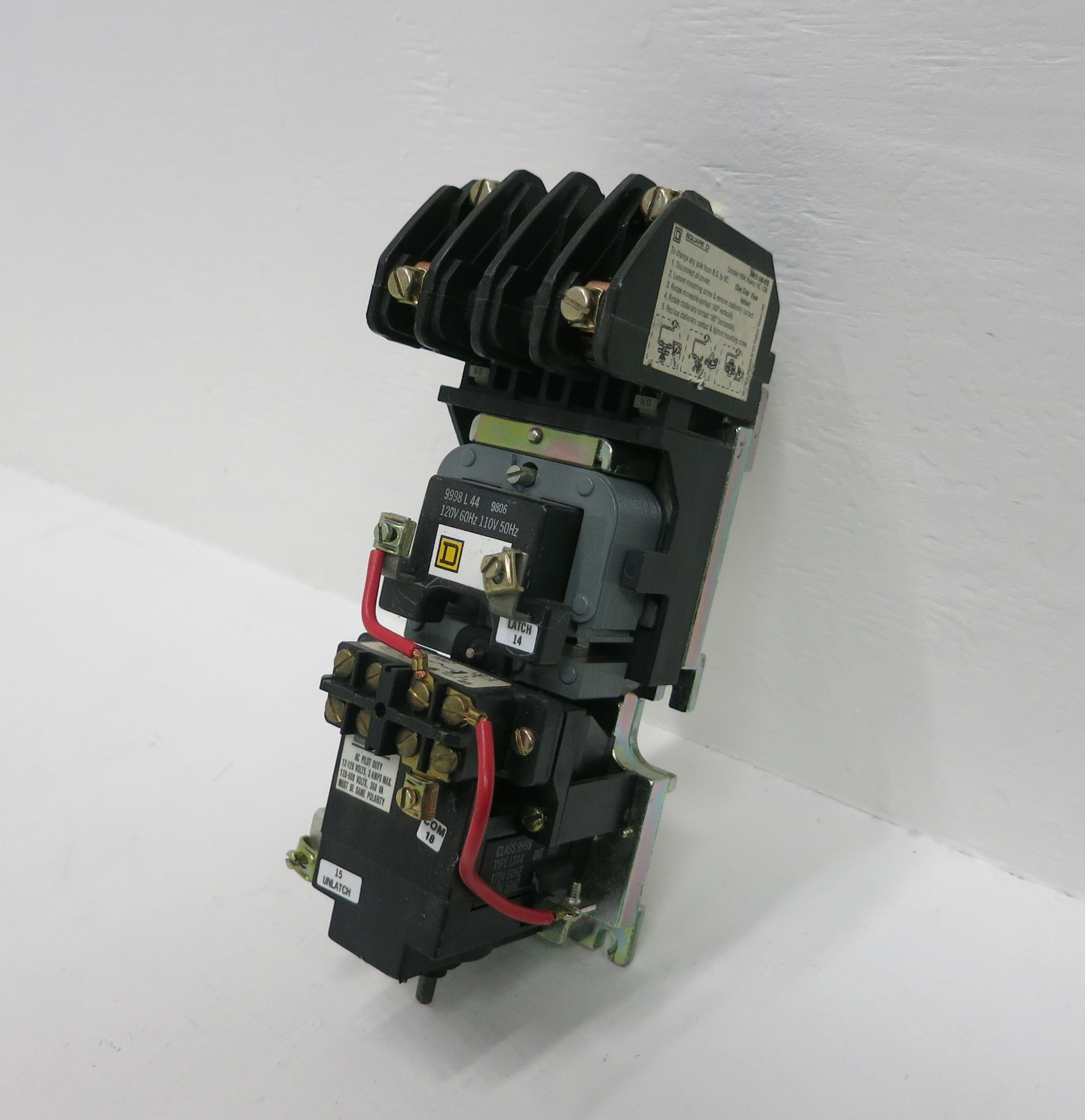 Square D 8903LX020 Lighting Contactor 20 Amp 120V Coil 2P 3Ph